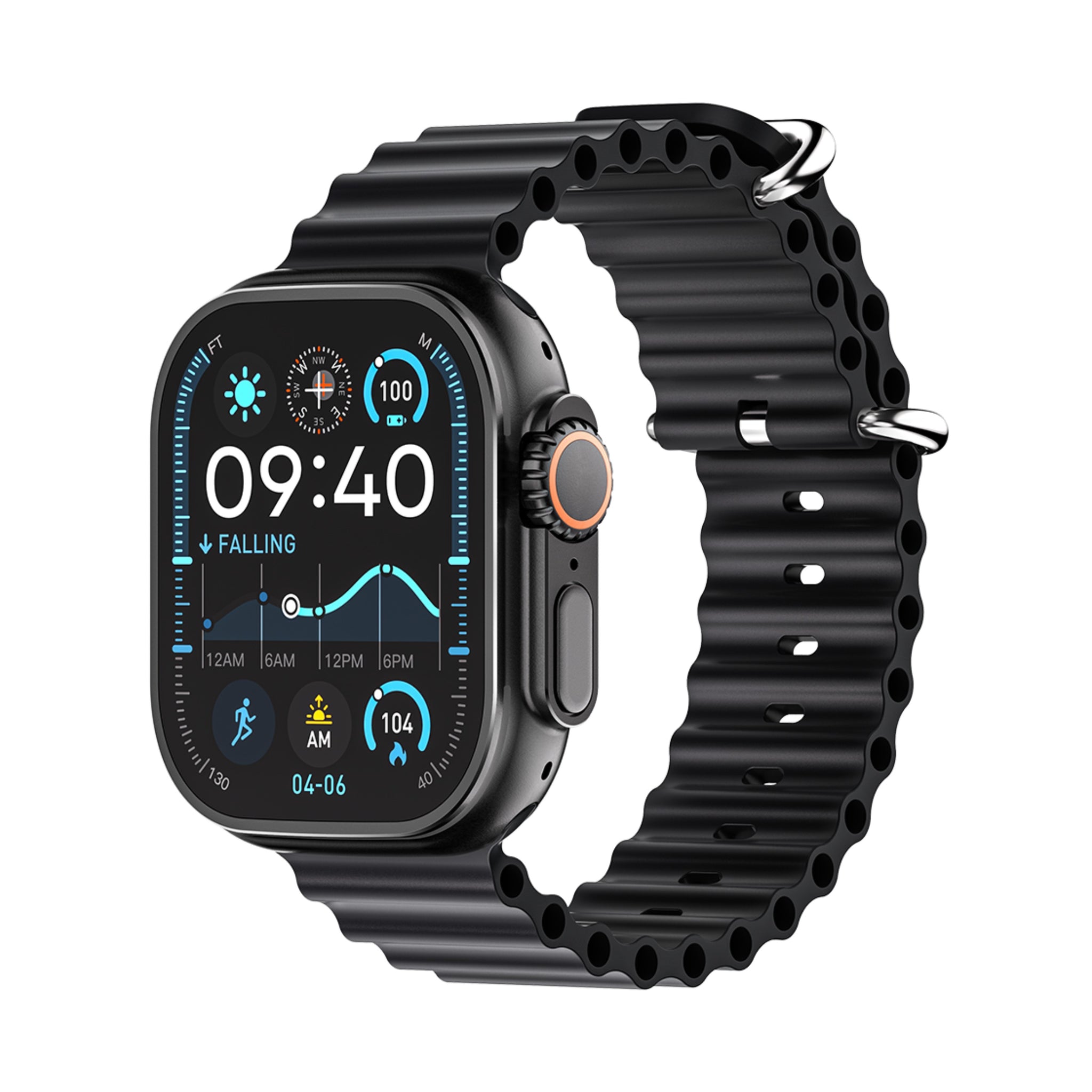 Smart Watch Ultra 5G IA Preto+COMBO de Pulseiras