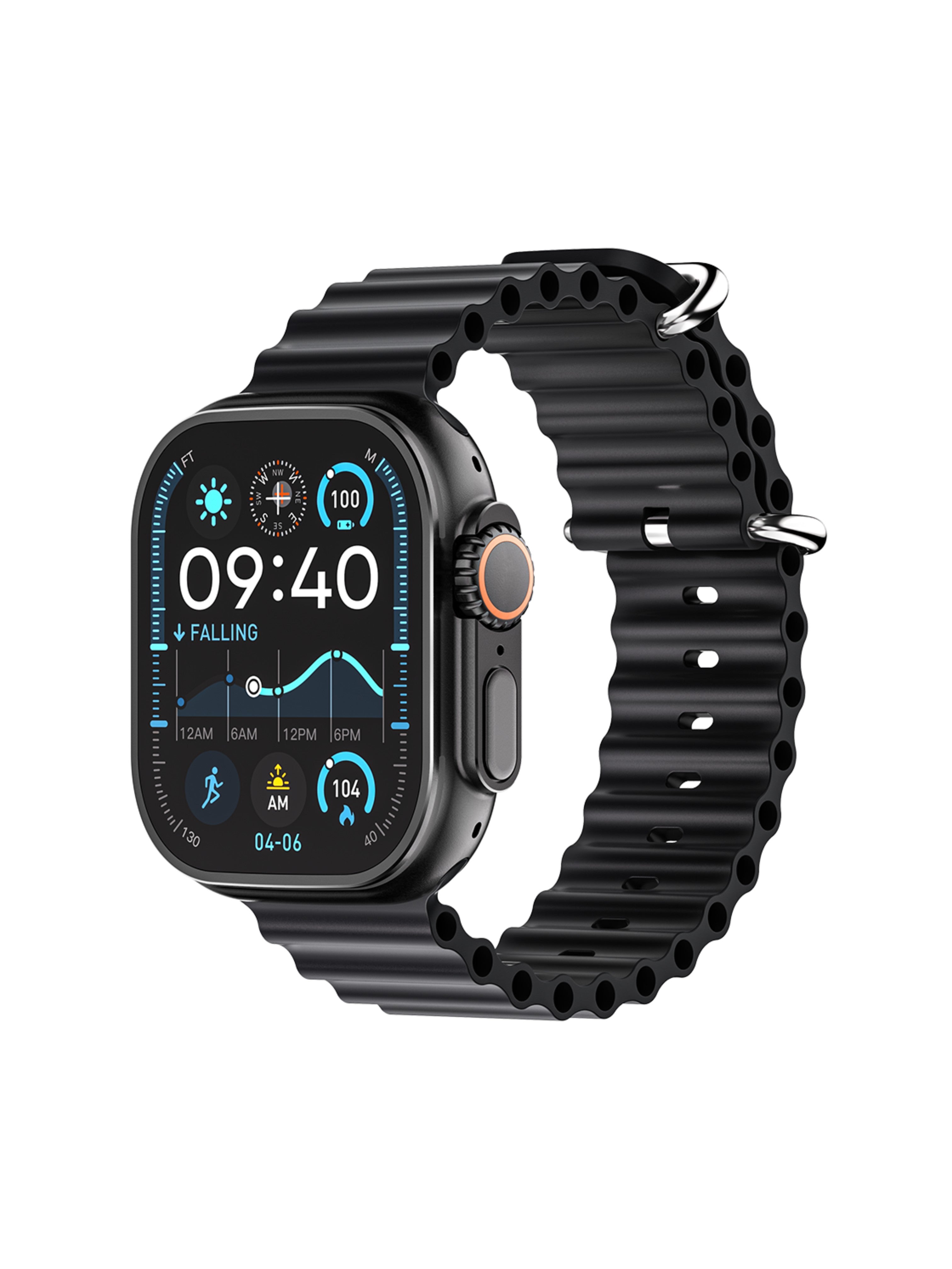 Smart Watch Ultra 5G IA Preto+COMBO de Pulseiras
