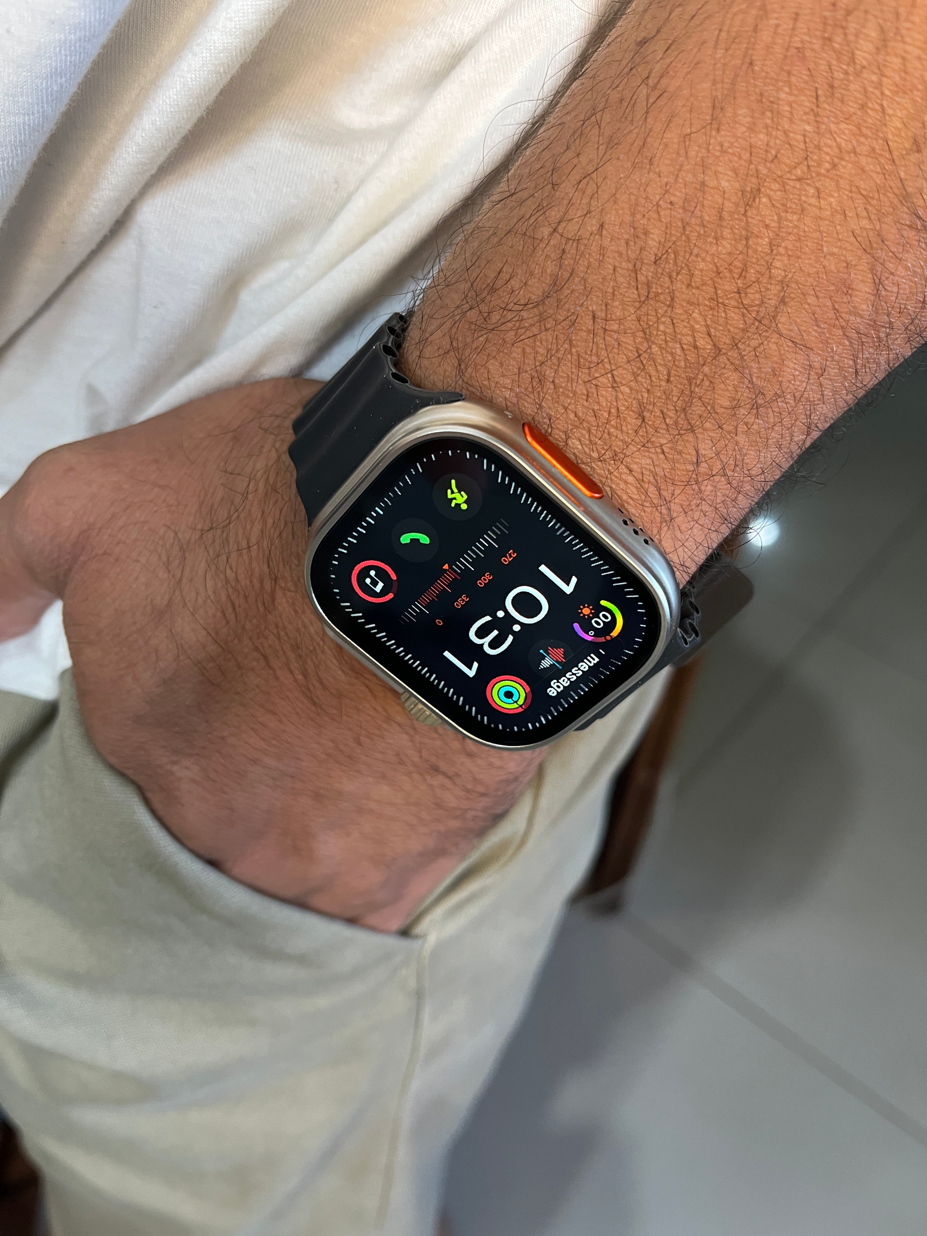 Smart Watch N10 Ultra Pro Prata+COMBO de Pulseiras