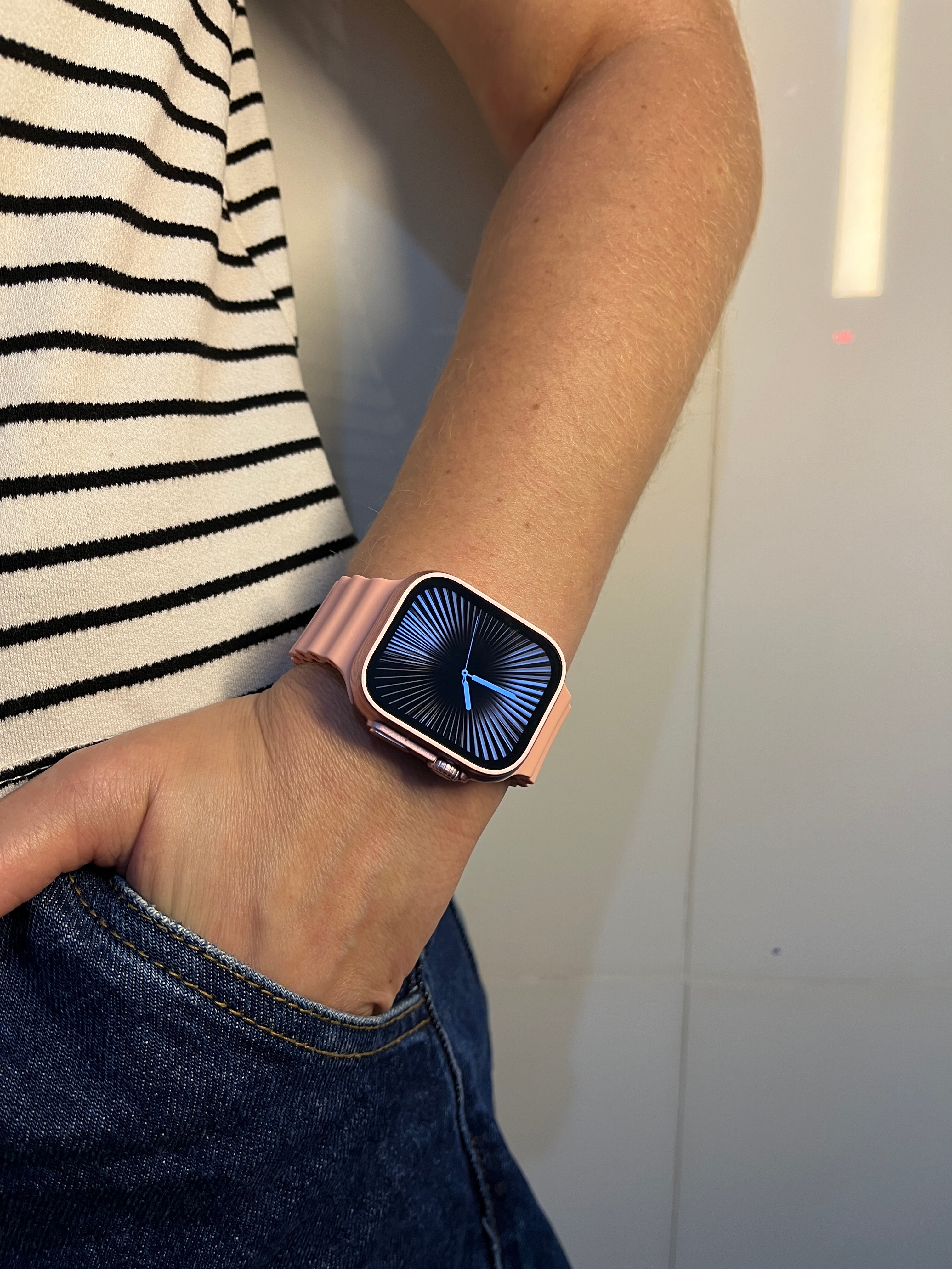 Smart Watch S10 Ultra Mini Rosa+ Kit com Pulseiras