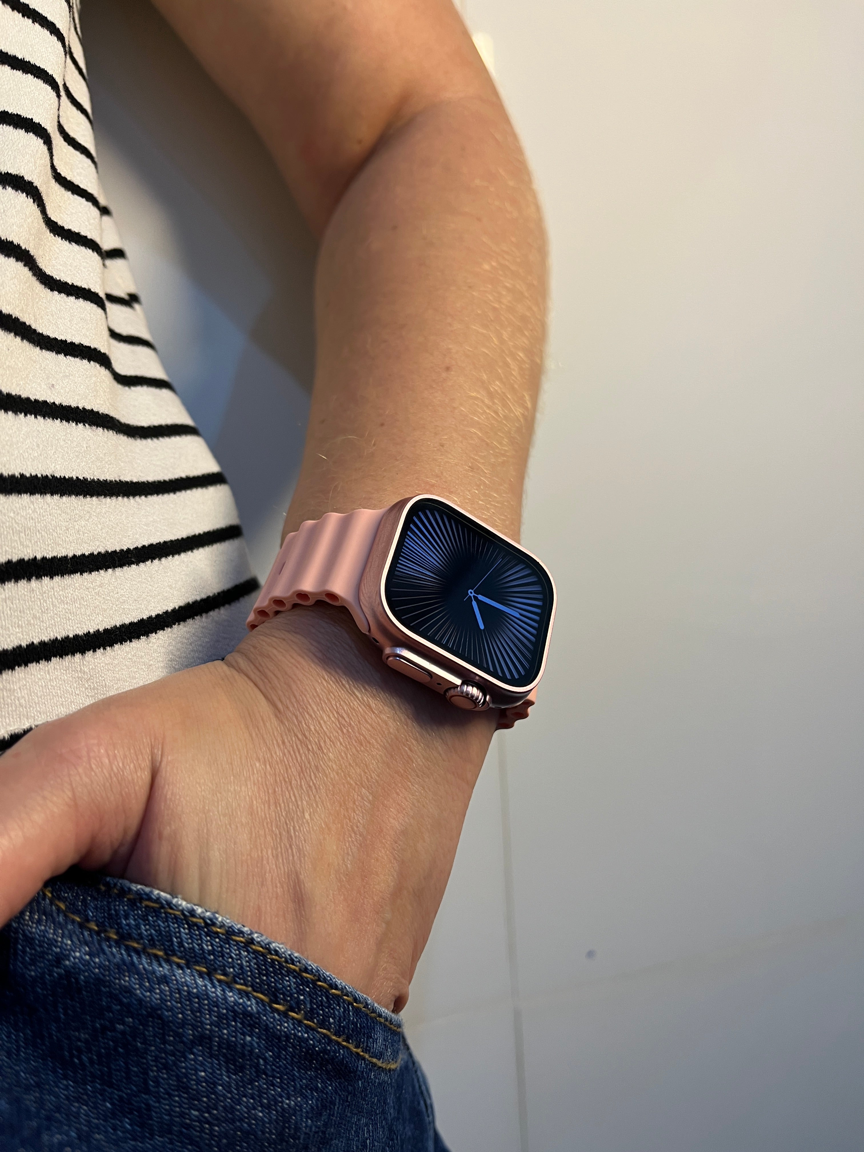 Smart Watch S10 Ultra Mini Rosa+ Kit com Pulseiras