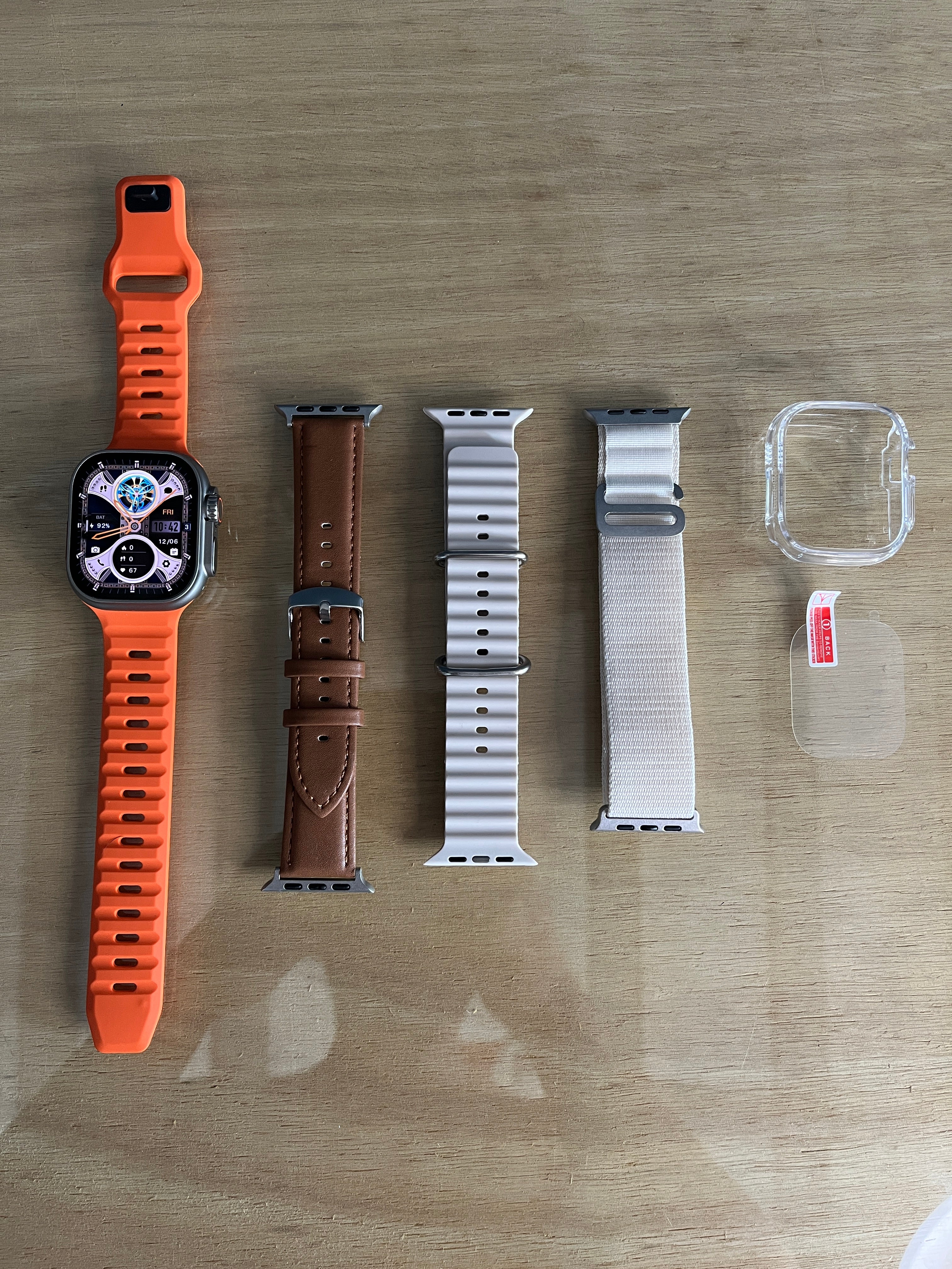 Smart Watch Ultra 5G IA Prata+COMBO de Pulseiras