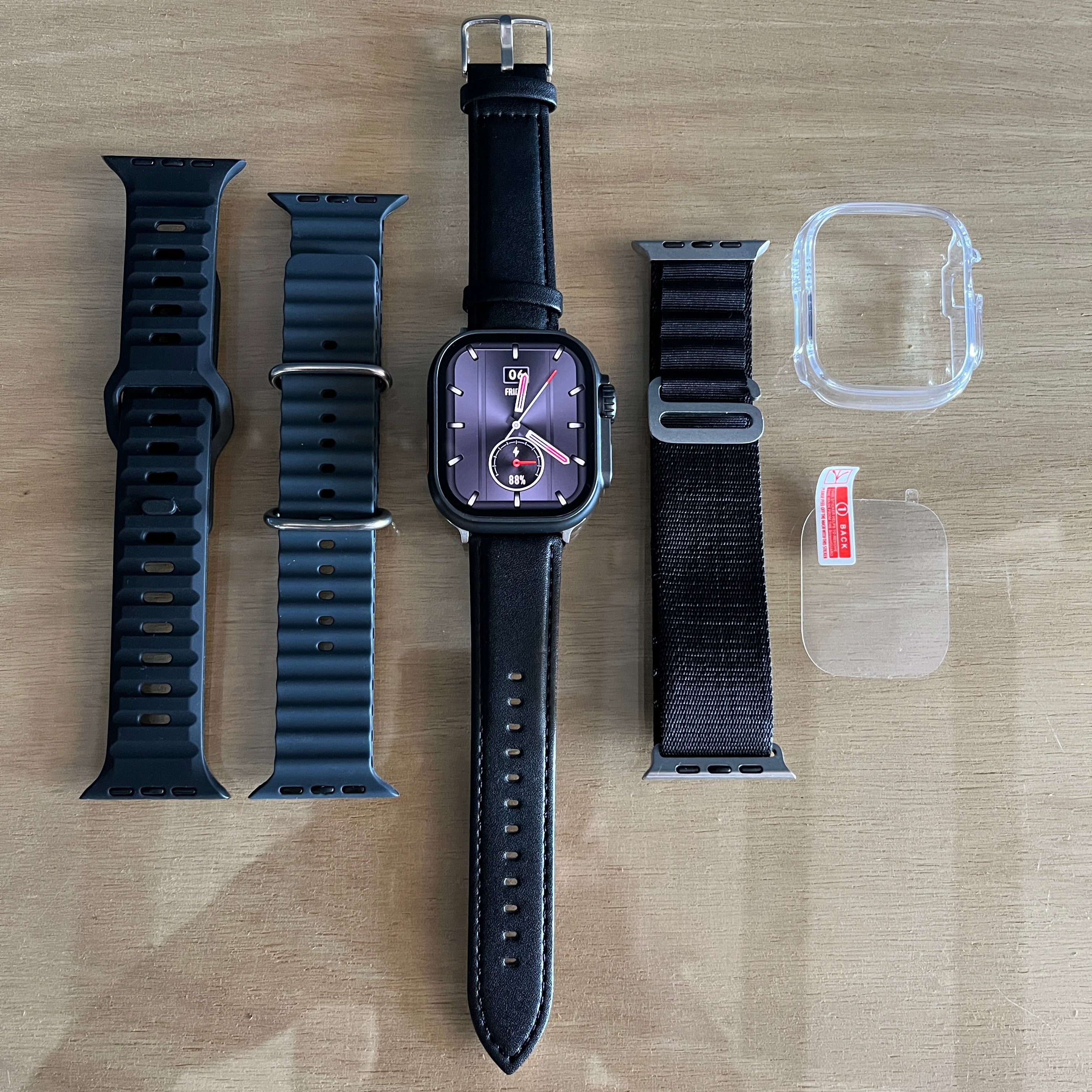 Smart Watch Ultra 5G IA Preto+COMBO de Pulseiras