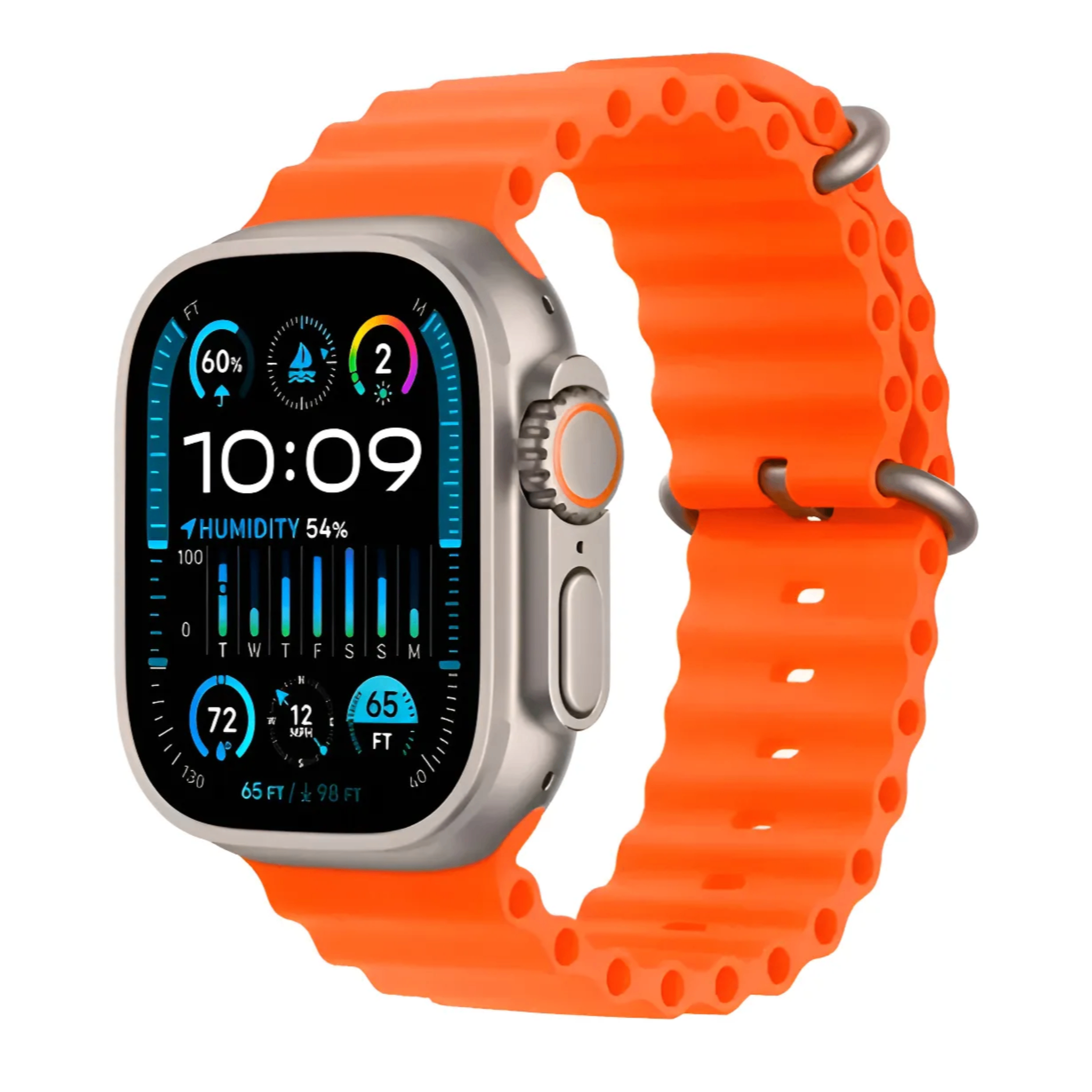 Smart Watch N10 Ultra Pro Prata+COMBO de Pulseiras
